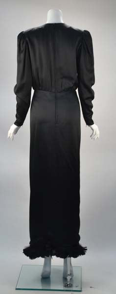 1970s Givenchy Black Silk Gown