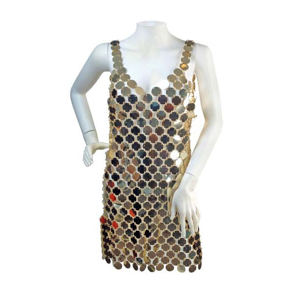 1990s Paco Rabanne Mod Plastic Disc Dress 1990s Paco Rabanne Mod Plastic Disc Dress