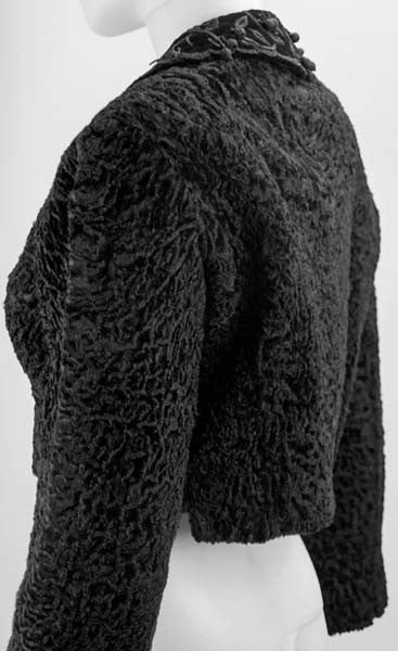 1950s Hattie Carnegie Black Persian Lamb Jacket
