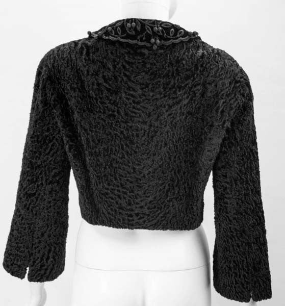 1950s Hattie Carnegie Black Persian Lamb Jacket