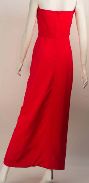 1990s Scaasi Dynamic Red Dress