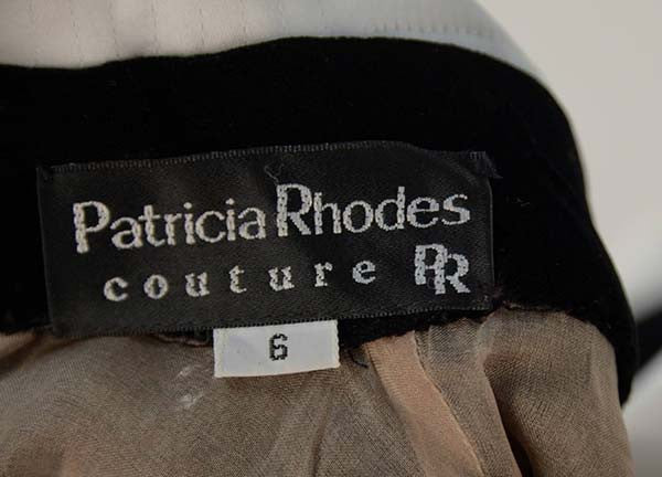 1980s Patricia Rhodes Black Dress