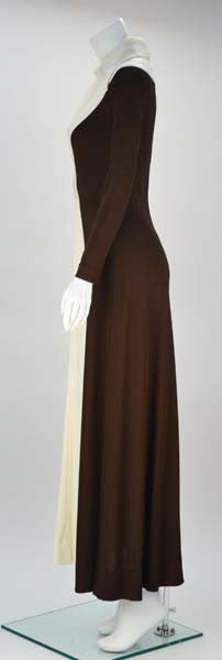 1970s Estevez Color Block Hourglass Dress