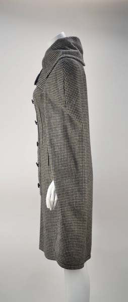 1950s Christian Dior Houndstooth Designer Cape and Dress Set