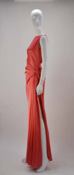 1970s Bill Blass Coral Evening Gown 1970s Bill Blass Coral Evening Gown