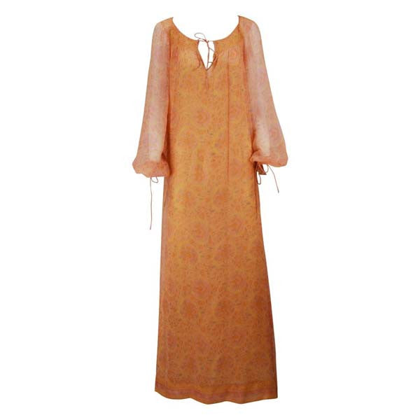 1960s Treacy Lowe Silk Chiffon Maxi gown