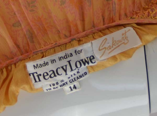 1960s Treacy Lowe Silk Chiffon Maxi gown
