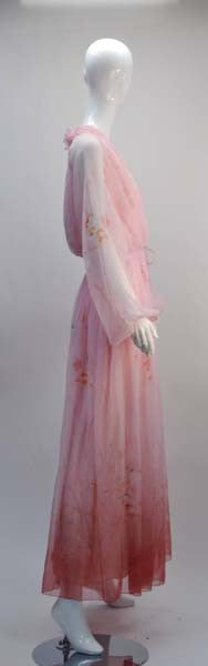 1970s Lillie Rubin Pink Sheer Dress