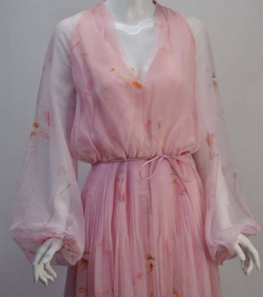 1970s Lillie Rubin Pink Sheer Dress