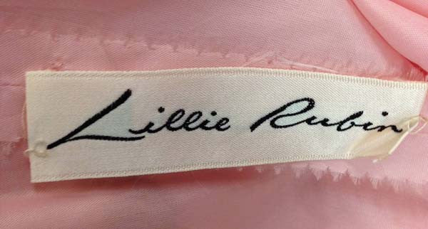 1970s Lillie Rubin Pink Sheer Dress