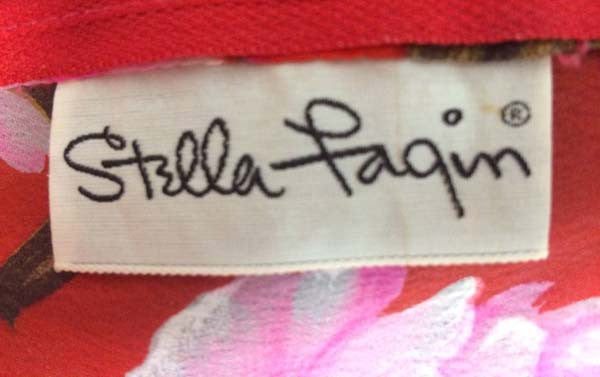 1960s Stella Fagin Rose Print Gown