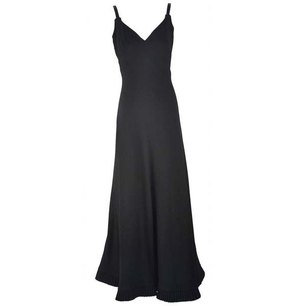 1960s House of Cardinali Black Backless Gown with Bolero - MRS Couture 1960s House of Cardinali Black Backless Gown with Bolero - MRS Couture