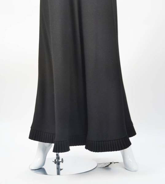 1960s House of Cardinali Black Backless Gown with Bolero