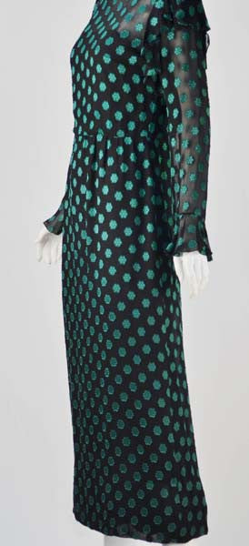 dior dress long sleeve Vintage Long Dress