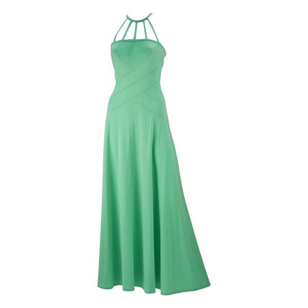 1970s Gillian Paul Mint Green Caged Strap Dress