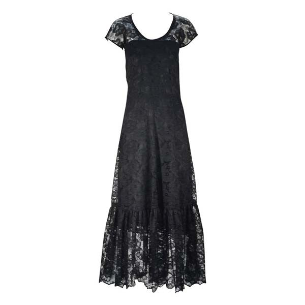 1970s Biba Sheer Lace Dress