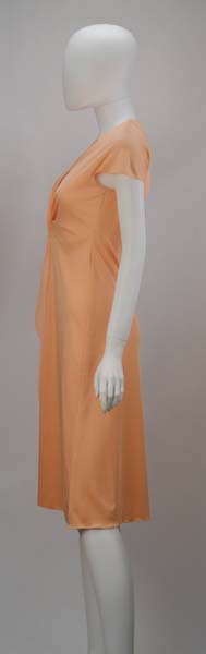 1970s Stephen Burrows Peach Summer Dress