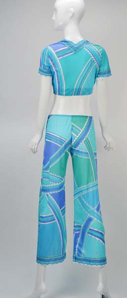 Emilio Pucci  Print pant set, Blue fashion, Two piece