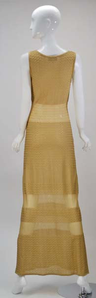 1980s Fendi Gold Sheer Panel Dress - MRS Couture 1980s Fendi Gold Sheer Panel Dress - MRS Couture