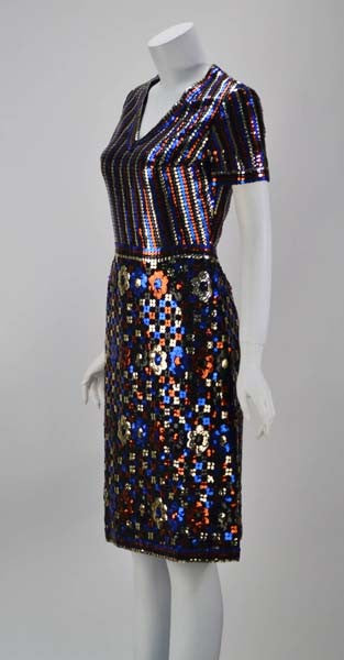 1960s Trevise Sequin Dress