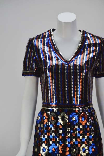 1960s Trevise Sequin Dress