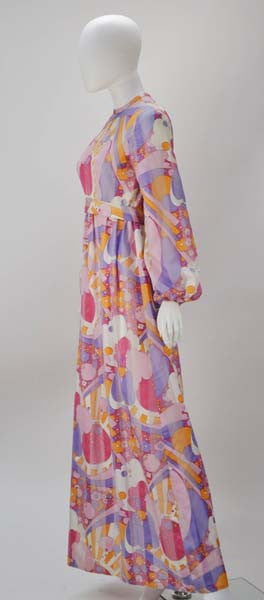 1960s Rodrigues Vibrant Multi Color Print Dress - MRS Couture