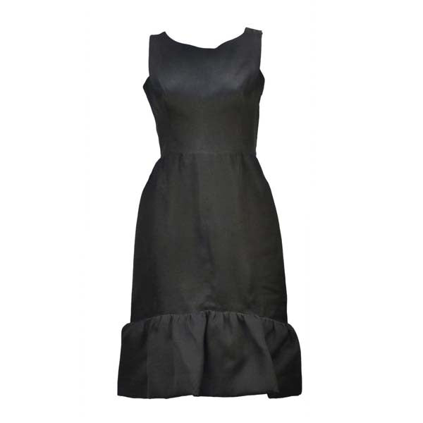 1960s Balenciaga Black Silk Couture Cocktail Dress MRS Couture