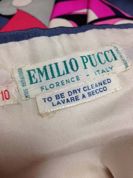 1960s Emilio Pucci Silk Jersey Multi Color Maxi Dress