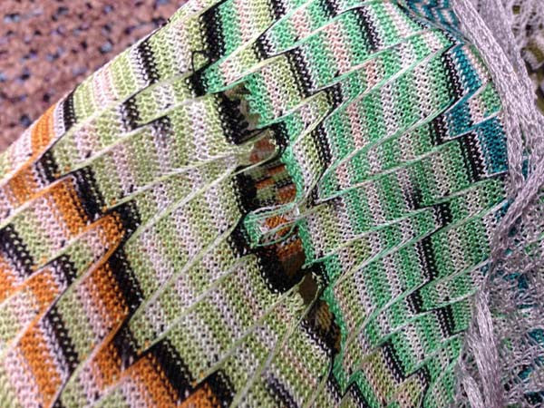 Spectacular Missoni Multi Color Knit Halter Dress with Fringe