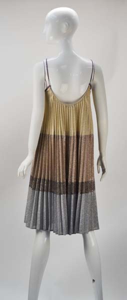 1970s Giorgio Sant' Angelo Knit Metallic Mini dress