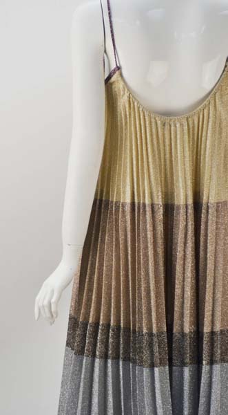 1970s Giorgio Sant' Angelo Knit Metallic Mini dress