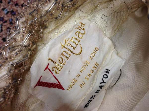 1960s Valentina LTD Cream Beaded Long Sleeve Tunic