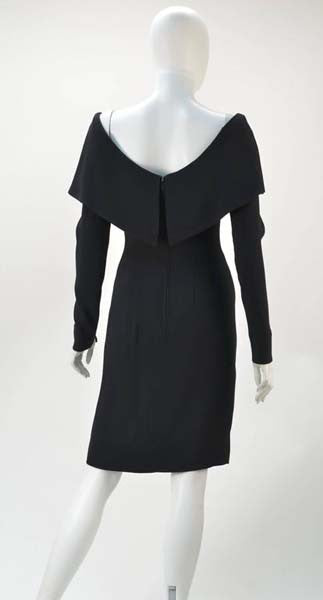 1950s Mr. Blackwell Black Long Sleeve Wiggle Dress 1950s Mr. Blackwell Black Long Sleeve Wiggle Dress