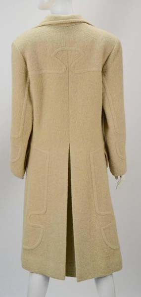 1940s Gilbert Adrian Light Tan Wool Coat